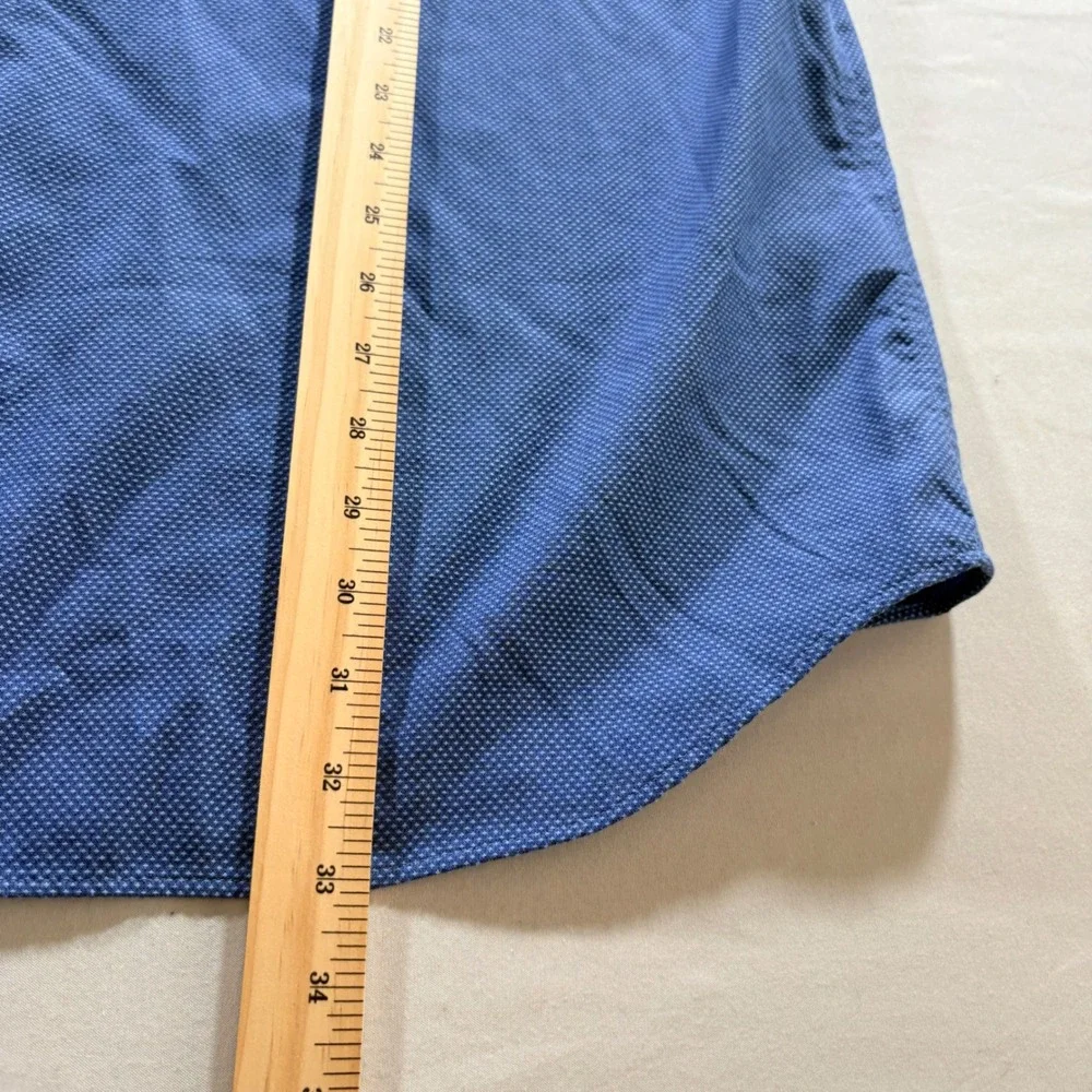 Banana Republic Button Down Shirt Mens XXL Blue Non-Iron Cotton Standard Fit